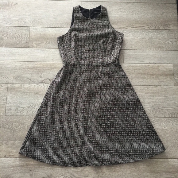 Banana Republic Women's Jumper Dress Tweed Sleeveless Lined Burgundy Size 6 NWT - Picture 4 of 16